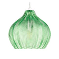 **Suspension en verre texturé vert**
